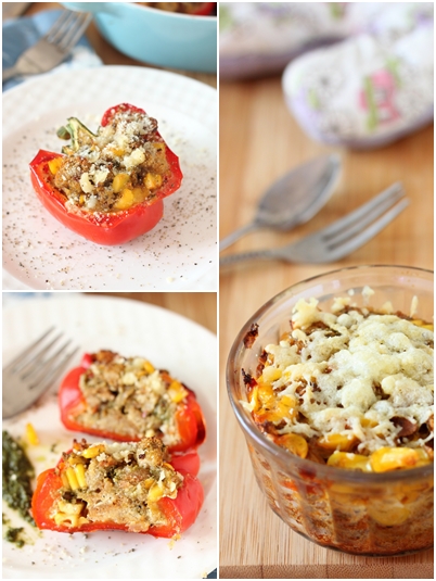 Bread Pudding stuffed Peppers