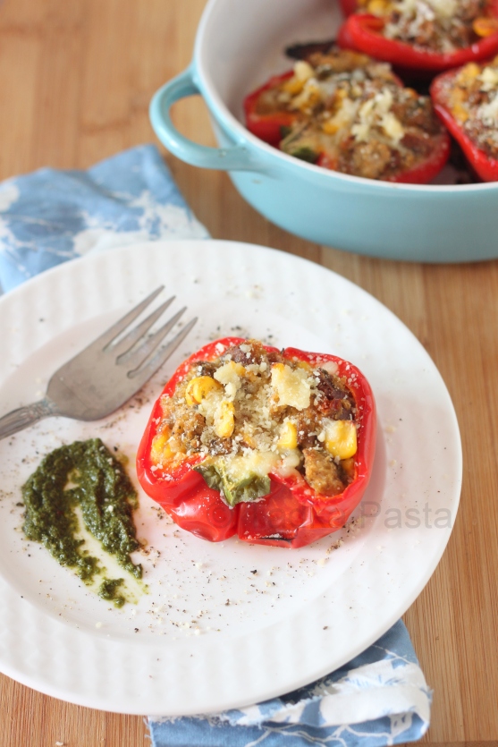 Bread Pudding stuffed Peppers